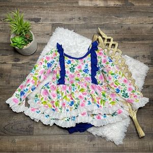 George’s Boutique Floral One Piece Dress Romper